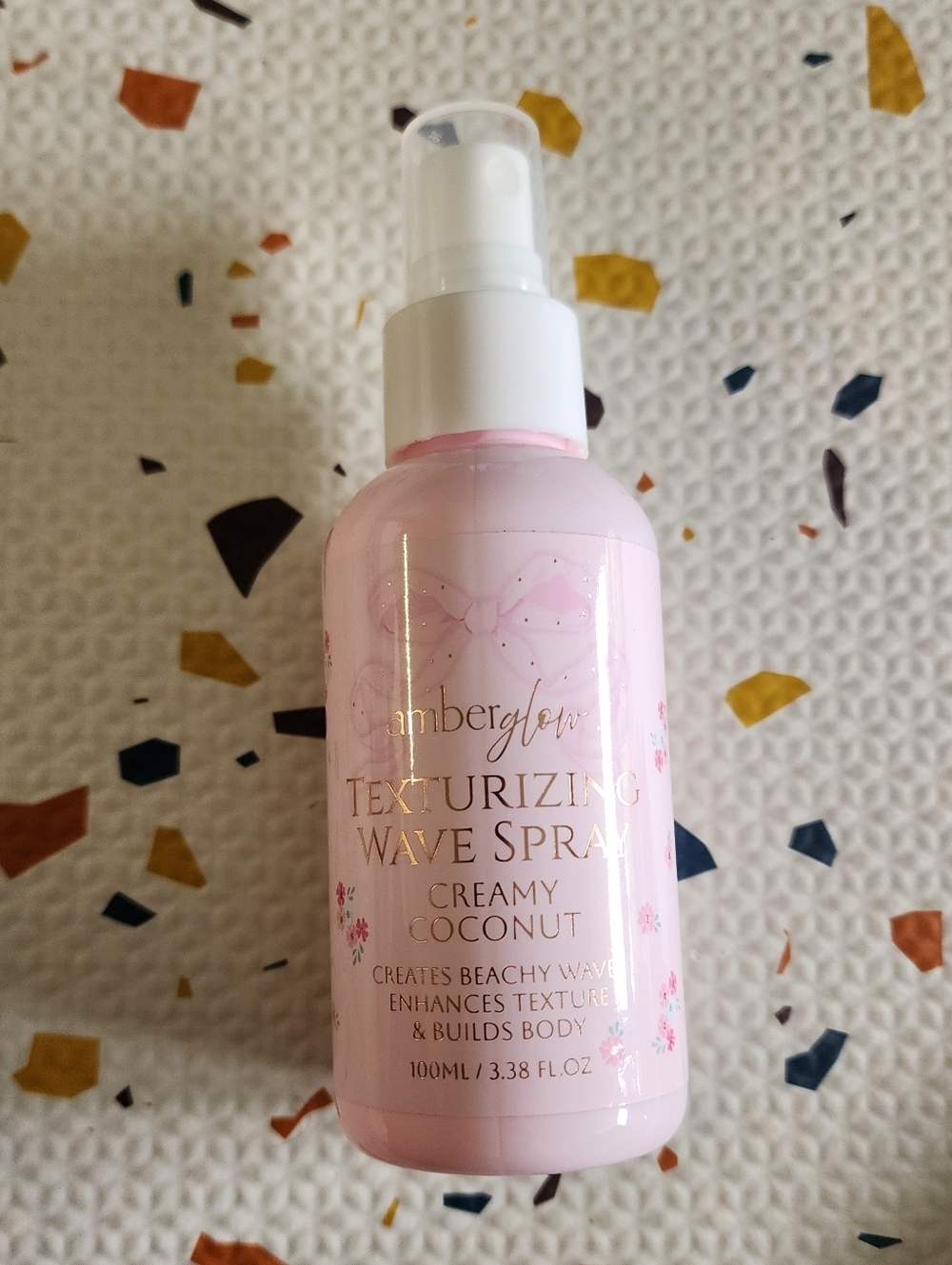 amberglow Texturizing Wave Spray - Creamy Coconut Pink New